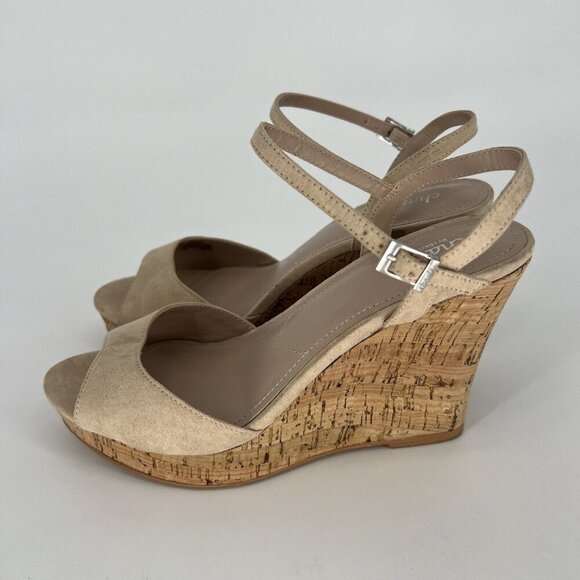 Charles by Charles David Women's Lambert Cork Wedge Sandals Nude Size 10M - Picture 3 of 6
